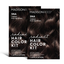 Madison Reed Radiant Hair Color Color Ash Brown para cobertura 100% gris 5na Torino Brown Cabello permanente Pack de 2 de 2