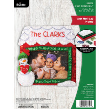 Bucilla Felt Applique Ornament Kit Holiday Home Felt Ornament Ornament Making Kit perfect pentru arte ?i me?te?uguri DIY 89570E