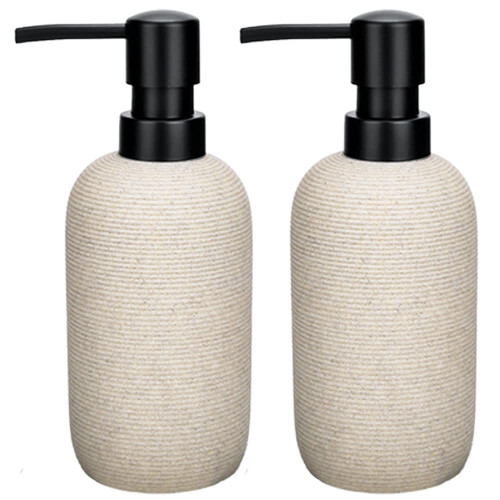 2pcs Hand SOAP Distribuitor Set de gresie Texturata de ra?ina Distribuitor de sapun lichid pentru blat