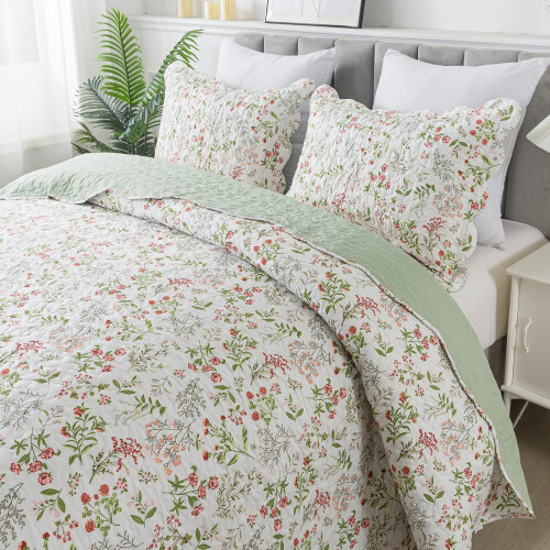 Conjunto de Cama HoneiLife Queen - 3 Peças Edredão Microfibra Reversível