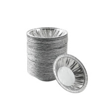 WAYTIFFER 50 PACK - PIE PANS 4 tommer Mini PIE TINS ???ungt disponible aluminiumsfolie t?rte/pie pander til bagning let stak og opbevar frysning