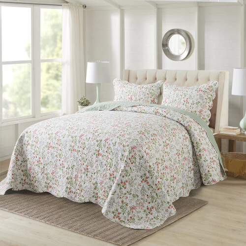 Conjunto de Cama HoneiLife Queen - 3 Peças Edredão Microfibra Reversível 1