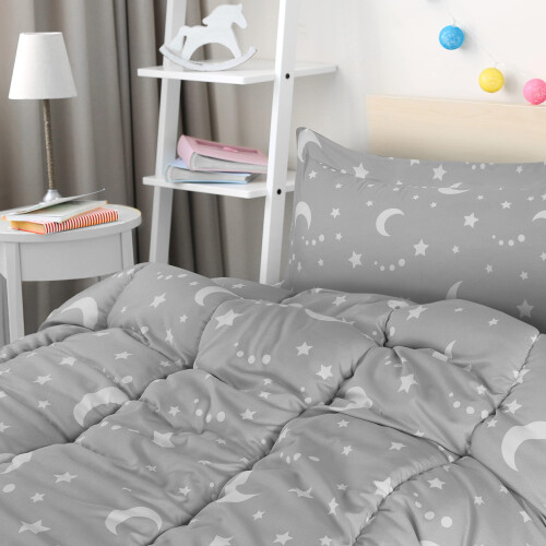 Utopia Bedding Σετ Παπλωματοθήκης Moon Star με 2 Μαξιλαροθήκες, 3 Τεμάχια για Παιδιά 2