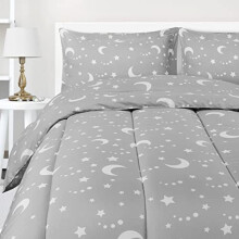 Utopia Bedding Σετ Παπλωματοθήκης Moon Star με 2 Μαξιλαροθήκες, 3 Τεμάχια για Παιδιά