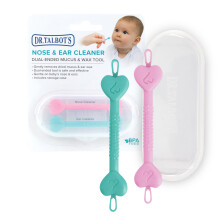 Dr. Talbot's Safe Strumento per la rimozione del cerume dalle orecchie e pulisci naso per bambini con custodia da viaggio - Confezione da 2 - Bambina