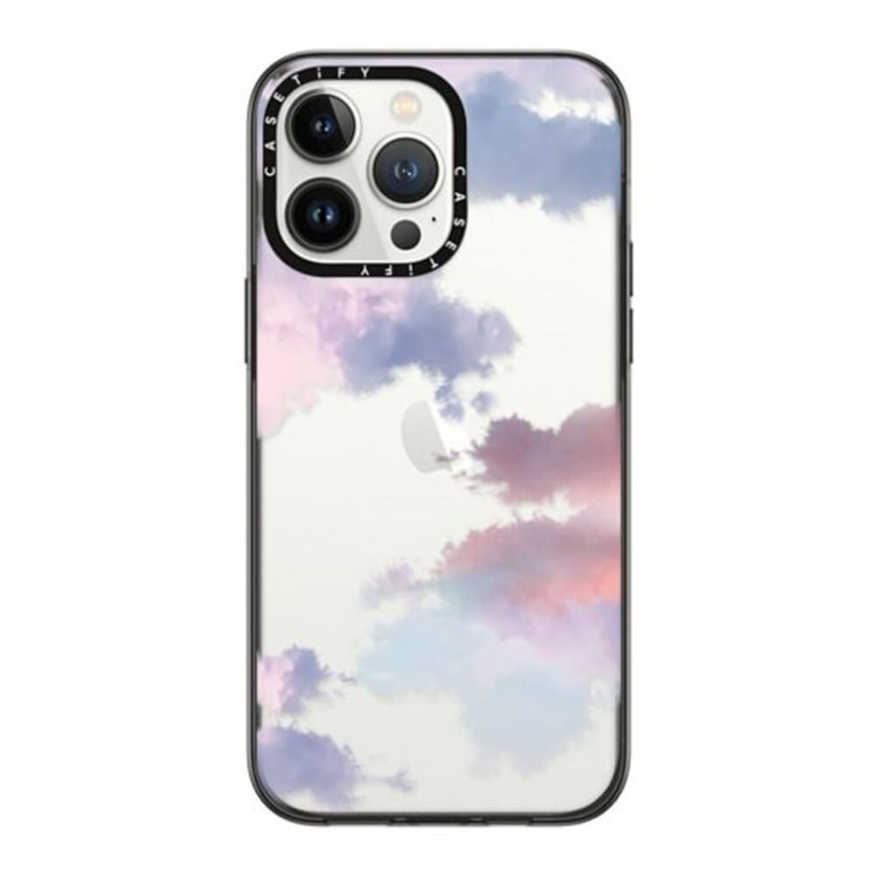 Casetify Compact Iphone 14 Pro Max Case [2X Military Grade Drop Tested / 4Ft Drop Protection] - Clouds - Clear Black 795558633939
