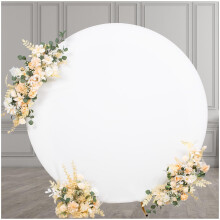 72x72ft White Round Backdrop Cover White Circle Backdrop Cover Round Fabric Photo Background for Photography Party Birthday We