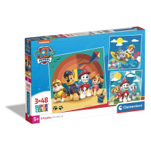 Puslespil 3x48 Super Color Paw Patrol