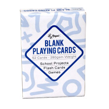 Regal Games 52 blanco speelkaarten om op te schrijven - Aangepast blanco kaartspel - (2,5"" x 3,5"") Cardstock Wit Pokerformaat - 1 pak 52 kaarten