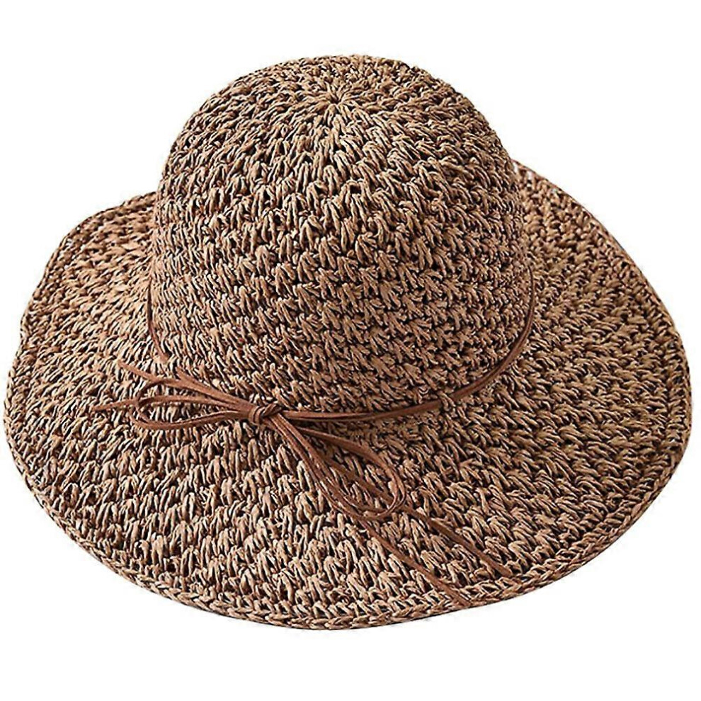 (As show, One size) Straw hat women, sun hat, summer hat, foldable-image-OPC-PGHRS5F-NEW