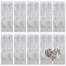 10 pack Curtain de fond en argent 3,2 pieds x 8,2ft