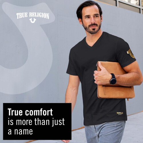 True Religion True Religion Ανδρικά Μπλουζάκια V-Neck 4 Τεμάχια 2