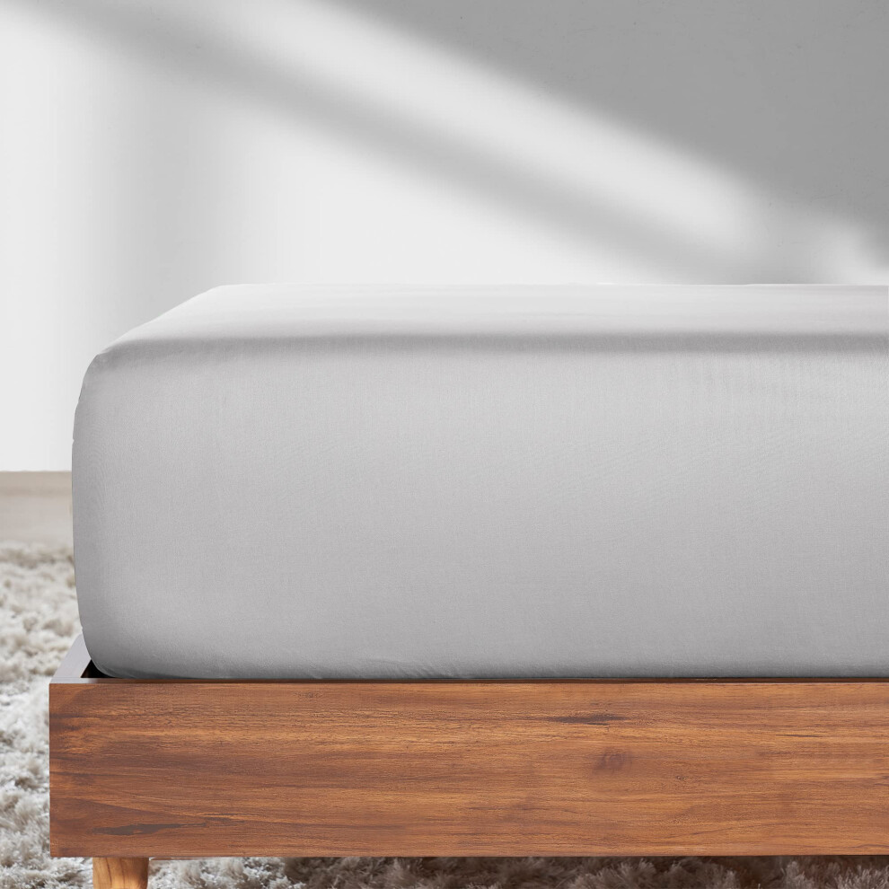 California Design Den Lenzuolo Con Angoli Queen Tasca Profonda Morbido Raso Di Cotone 100% Elastico Resistente Su Tutto Il Perimetro Indicatori L-image