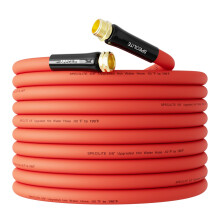 SPECILITE Tuinwatering 5/8" x 50 ft, Zware Rode Tuinslang -50? tot 190?, Flexibel & Lichtgewicht Rubber