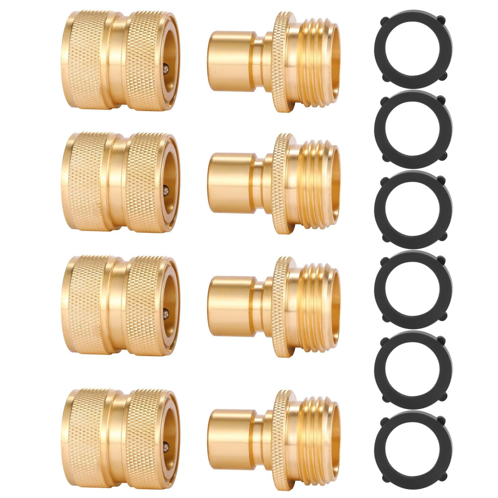 3/4 Cala Weza Ogrodowego Dopasowanie Szybkiego Zlacza Z Zestawem Mezczyzn I Kobiet (4 Zestawy)-image