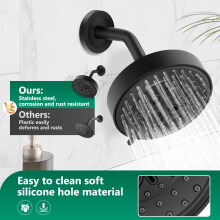 Kit de Acabamento para Duche T2902BL Compatível com Moen T2902EPBL, Preto Fosco