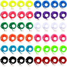 CCINEE 48 stks Magic Twisty Worm Wiggly Twisty Fuzzy Wormen op een String Magic Worm Speelgoed voor Kid Kat Feestartikelen 12 Kleuren