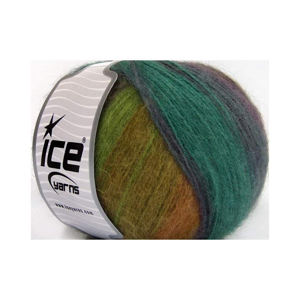 Angora Design Everglades Greens Amber Rose Paars Self-Striping Fijngewicht Acryl Angora Wolmix Garen 353 Ons
