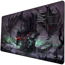 MTG Playmat Game Spielmatte fr MTG TCG 24 x 14 Zoll Trading Card Inked Game Playmats mit Aufbewahrungstasche Glatte Gummioberflche Kampfspiel