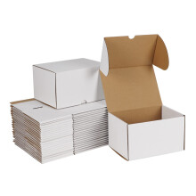 ZBEIVAN 7x5x4 vita fraktldor Set med 50 korrugerade pappkartonger fr frpackning av smfretagspostpresenter