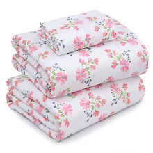 RUVANTI 100% Cotton Sheets - Crispy Cooling Percale Sheets for Twin XL Size Bed Breathable & Durable Twin XL Sheet Set 16 Inches Deep Pocket Sheets