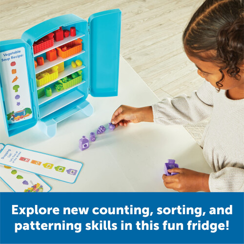 Learning Resources Learning Resources Mini Frigo Snacks à Trier, 51 Pièces, 3 Ans+, Jouets Éducatifs 2