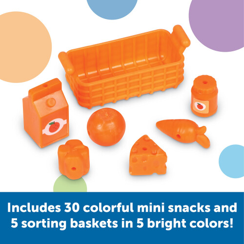 Learning Resources Learning Resources Mini Frigo Snacks à Trier, 51 Pièces, 3 Ans+, Jouets Éducatifs 1
