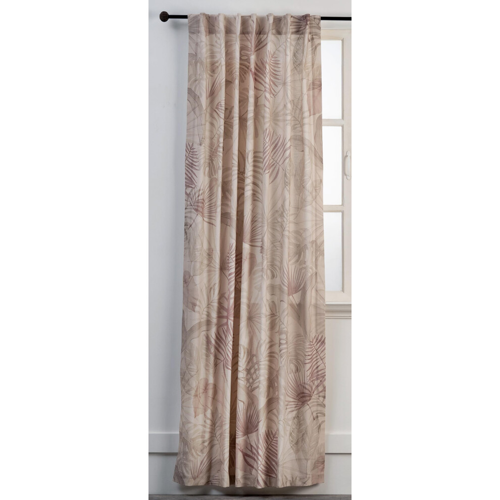 Rideau Maison d'Hermine 100 % coton 127 x 274 cm, 1 panneau, facile     installer avec passe-tringle et boucle, pour cuisine, chambre et bureau, cr