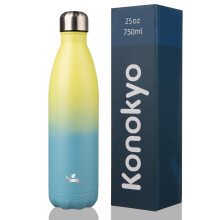 Konokyo ge?oleerde waterflessen 25 oz dubbelwandige roestvrijstalen vacumm metalen fles voor sportreizen zandstrand
