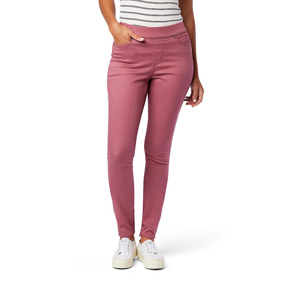 Levi Strauss Signature Gold Women's Totally Shaping Pull-on Skinny Jeans Available Size  Renaissance Rose  28 Plus Long
