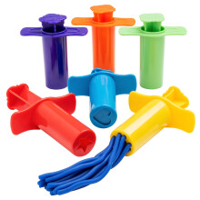 READY 2 LEARN Teig-Extruder 6er-Set Spiel-Knetwerkzeuge fr Kinder ab 2 Jahren Kunstzubehr fr Tpfern und Teig