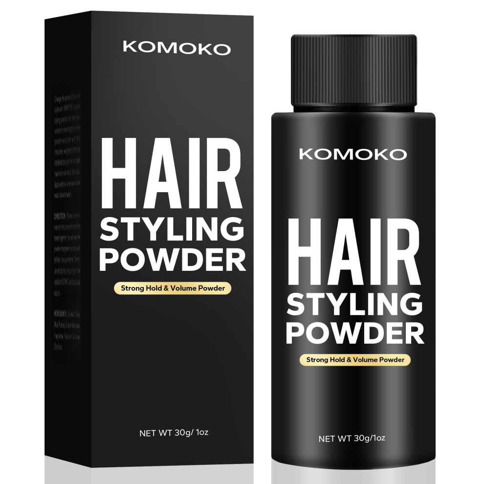 Komoko Hair Styling Powder For Men (0.7 Oz) Instantly Volumizing Matte Finish Texture For Strong Hold Natural Look
