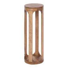 Kate og Laurel Dahl Wooden Round Drink Table 8 X 23 Naturlig brun overgang Boho Circle Wood Accent Pedestal Bord til stue Plant Stand eller lille