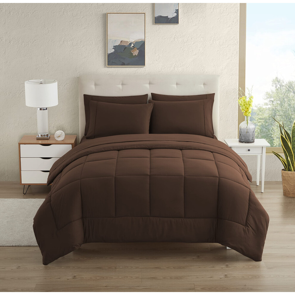 Ensemble de literie universitaire essentiel pour dortoir, ensemble de couette 5 pi   ces pour lit double XL dans un sac pour    tudiants universitair