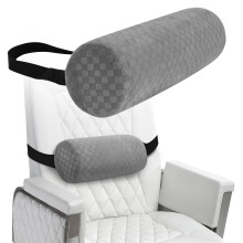 Lumbar Roll Kudde för Ländrygg, Stöd Foam Roll Kudde med Överdrag och Uppgraderad Rem för Kontor, Stol, Bil