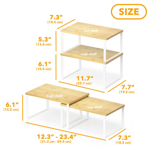 Organizatori de raft pentru dulapuri SPACEAID 2 pachete rafturi de bucatarie rafturi RISER STACKABIL STACKABLE SPICABIL SPICE SCHEP CAPER CAPOLOR 2