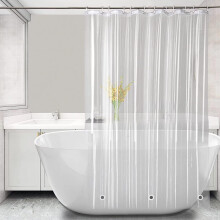 Tonnali Transparant Douchegordijn 76 inch Lang met 3 Grote Magneten PEVA Lichtgewicht Plastic Waterdichte Extra Lange Douchegordijn 72x76 Inch Lengte
