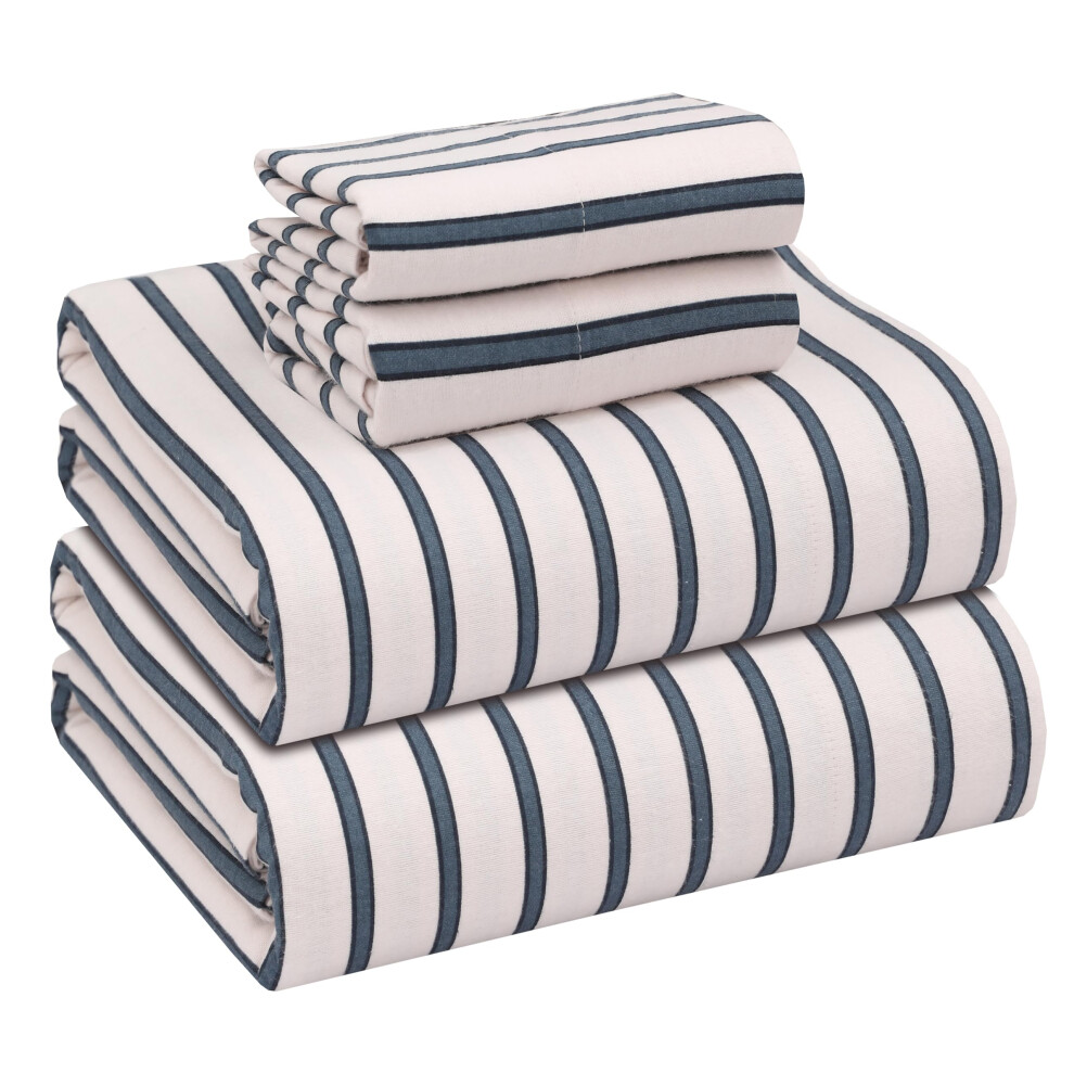 Lenzuola Di Flanella Ruvanti Per Letto Singolo, 4 Pezzi - Lenzuola Doppie In 100% Cotone Spazzolato, Tasche Profonde, 16 Pollici, Per Tutte Le St-image