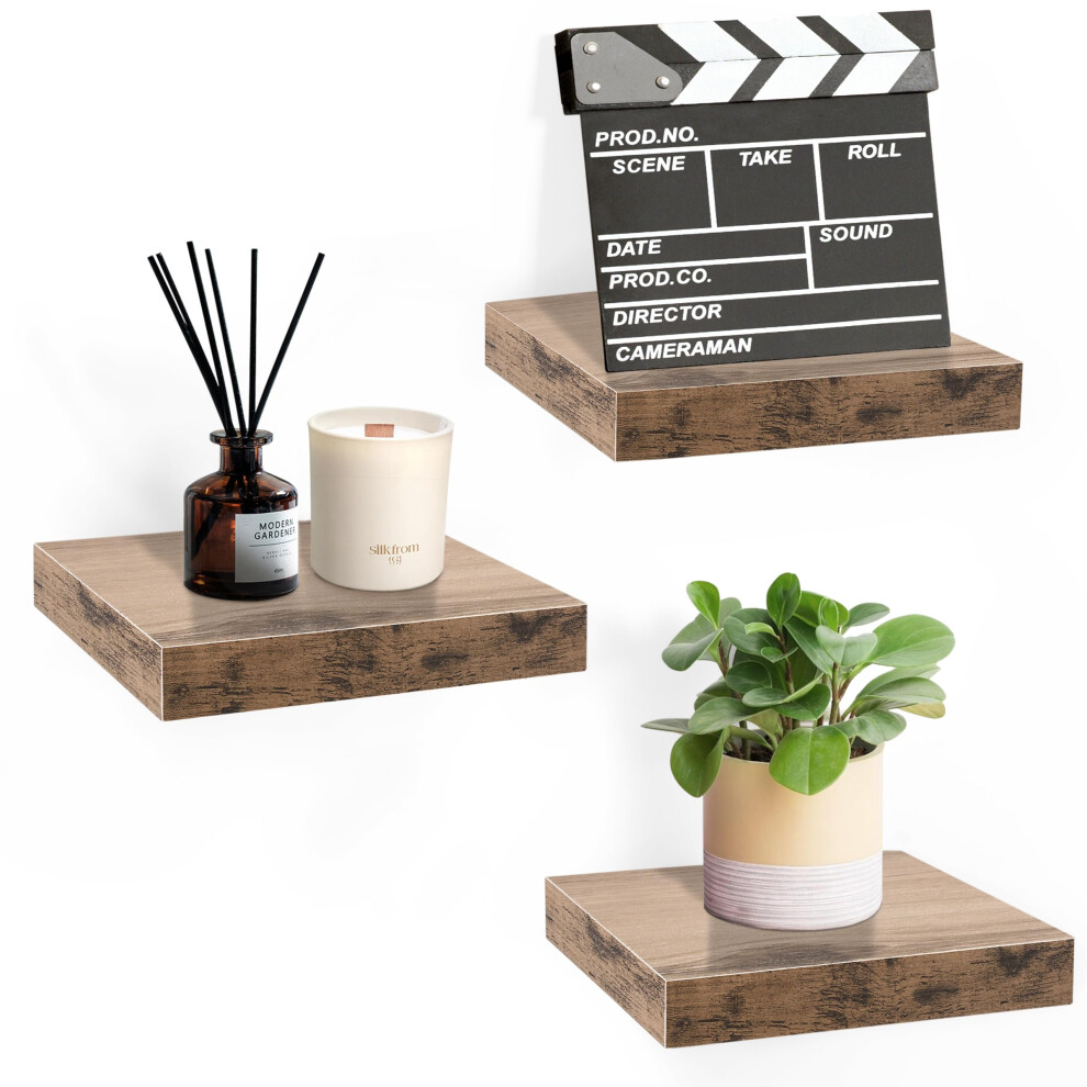 Photos - Other for Repair Sorbus Square Floating Shelf for Wall 3 Small Shelves with Invisible Mounting Brackets for Living Room Decor Bedroom Bathroo