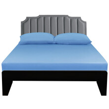 Lirex Fitted Sheet  King Size 100% Egyptian Cotton 300 Thread Count Soft Breathable Fitted Sheet  200x200cm  Sky Blue