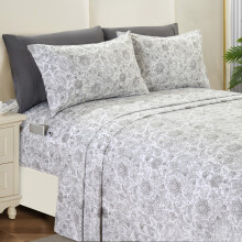 Elegant Comfort Softest and Coziest 4-Piece Sheet Set - 1500 Premium Hotel Quality Microfiber - Deep Pocket Wrinkle Resistant 4-Piece Paisley Pattern
