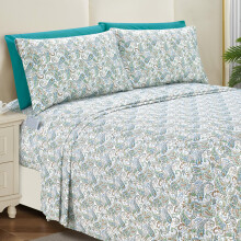 Elegant Comfort Softest and Coziest 6-Piece Sheet Set - 1500 Premium Hotel Quality Microfiber - Deep Pocket Wrinkle Resistant 6-Piece Paisley Pattern
