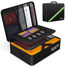 Noiposi Document Organizer mit 5200? Wrmeisolierte, 16,1 x 11,4 x 4,3 Zoll groe, wasserdichte und feuerfeste Dokumentenbox mit Schloss. Robuste, fe