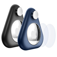 Airtag-indehaver til børn skjult 2 stk GPS Tracker Case Anti-Removal Airtag ABS-sag med stifter, der er egnede til børn ældre kæledyr rygsæk baga