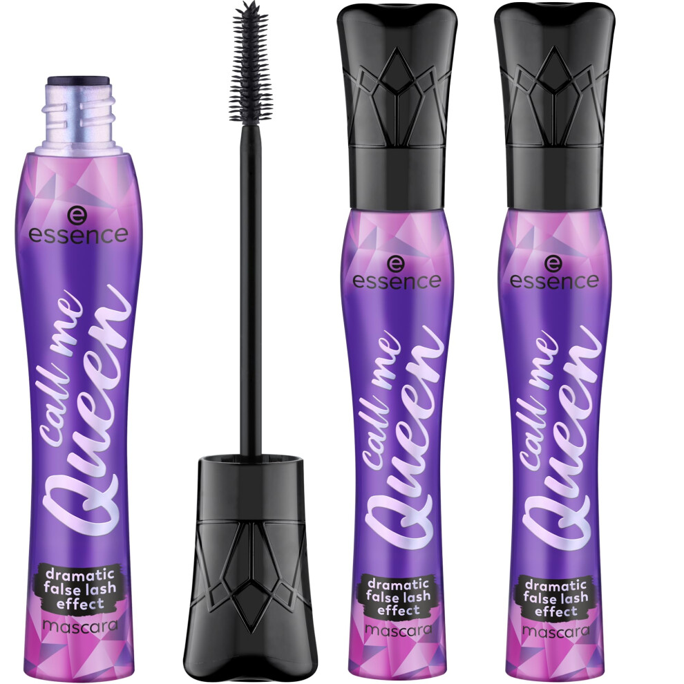 Essence | Mascara effet faux-cils spectaculaire Call Me Queen (lot de 3) | Volume et longueur audacieux | Vegan et sans cruaut