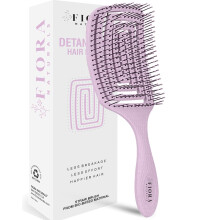 Fiora Naturals Hair Detangler Brush for women - Anti Static Paddle Brush for long hair w/soft Bristles- Glide Through Tangles with Ease - Detangling B