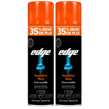 Edge Shaving Gel för män 9,5 oz, 2-pack - Aloe vera, formel för känslig hud; Återfuktar, skyddar och lugnar för en slät rakning