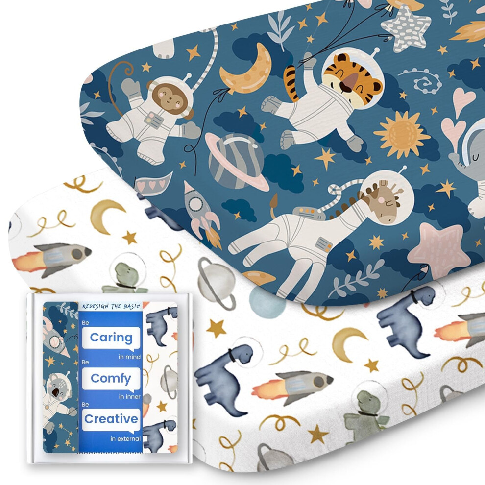 Draps de berceau pour bébé garçon fille TotBasic Buttery Soft Drap-housse universel pour berceau Compatible avec Halo Mika Micky Baby Delight Dre