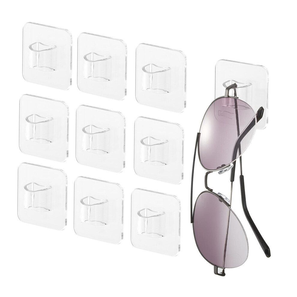 WPESI Wall Glasses Holder 10 Pack Acrylic Sunglasses Display Sunglasses Rack for Hanging Your Multiple Eyeglasses Sunglass Holder for Wall