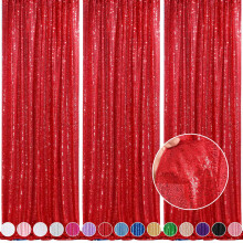 R?de gardiner F?dselsdagspailletter Baggrund 3 Pack 2ft x 8ft Fest Fotografering Baggrund Draperer Julepynt
